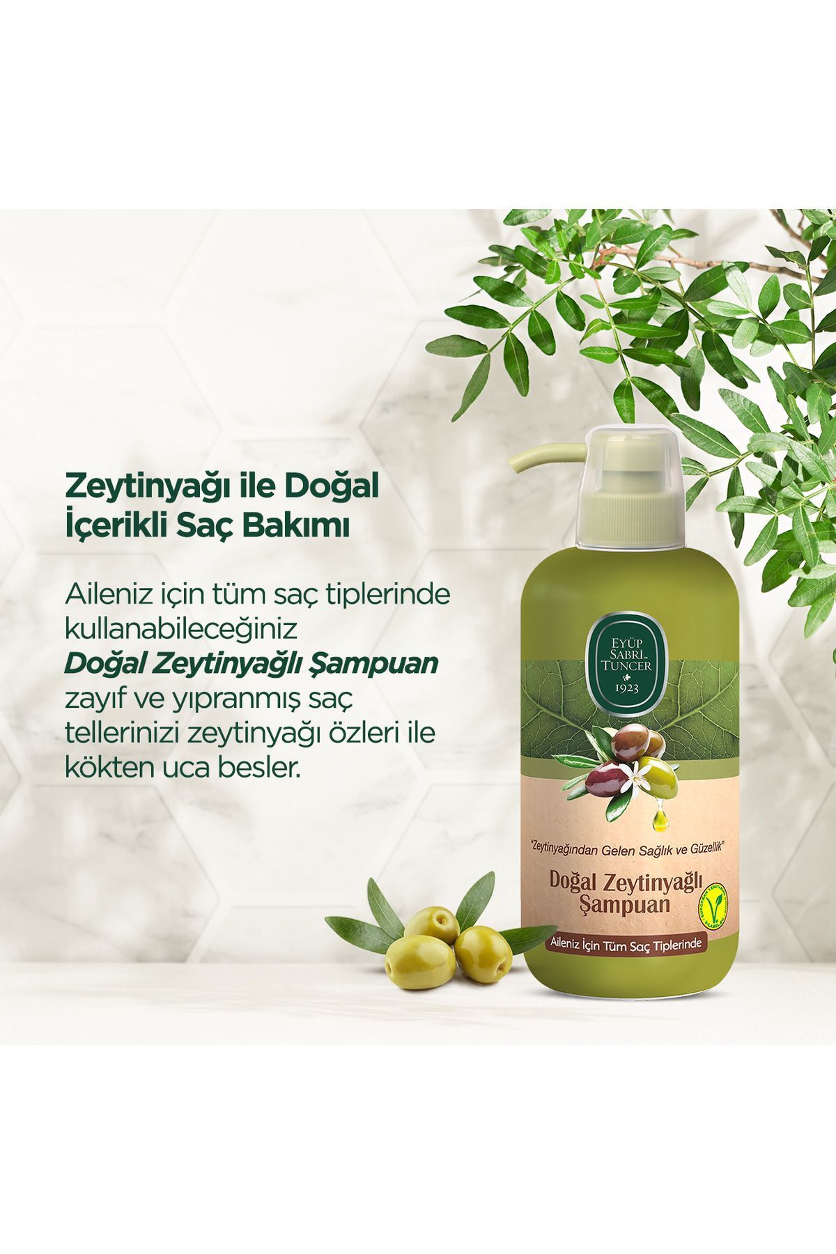 EYÜP SABRİ TUNCER DOĞAL ZEYTİNYAĞLI ŞAMPUAN 600 ML-