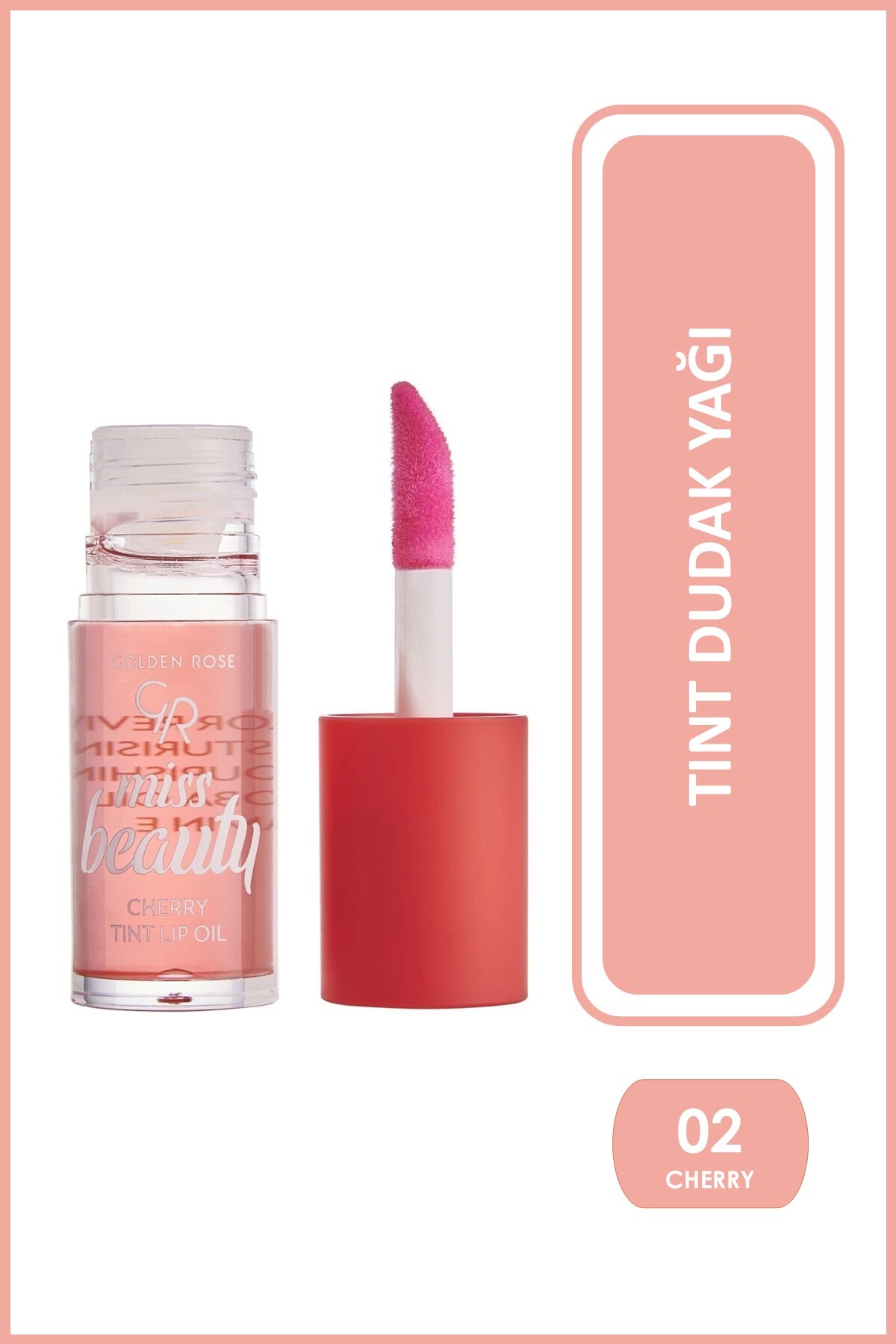 GOLDEN ROSE MISS BEAUTY CHERRY TINT LIP OIL-