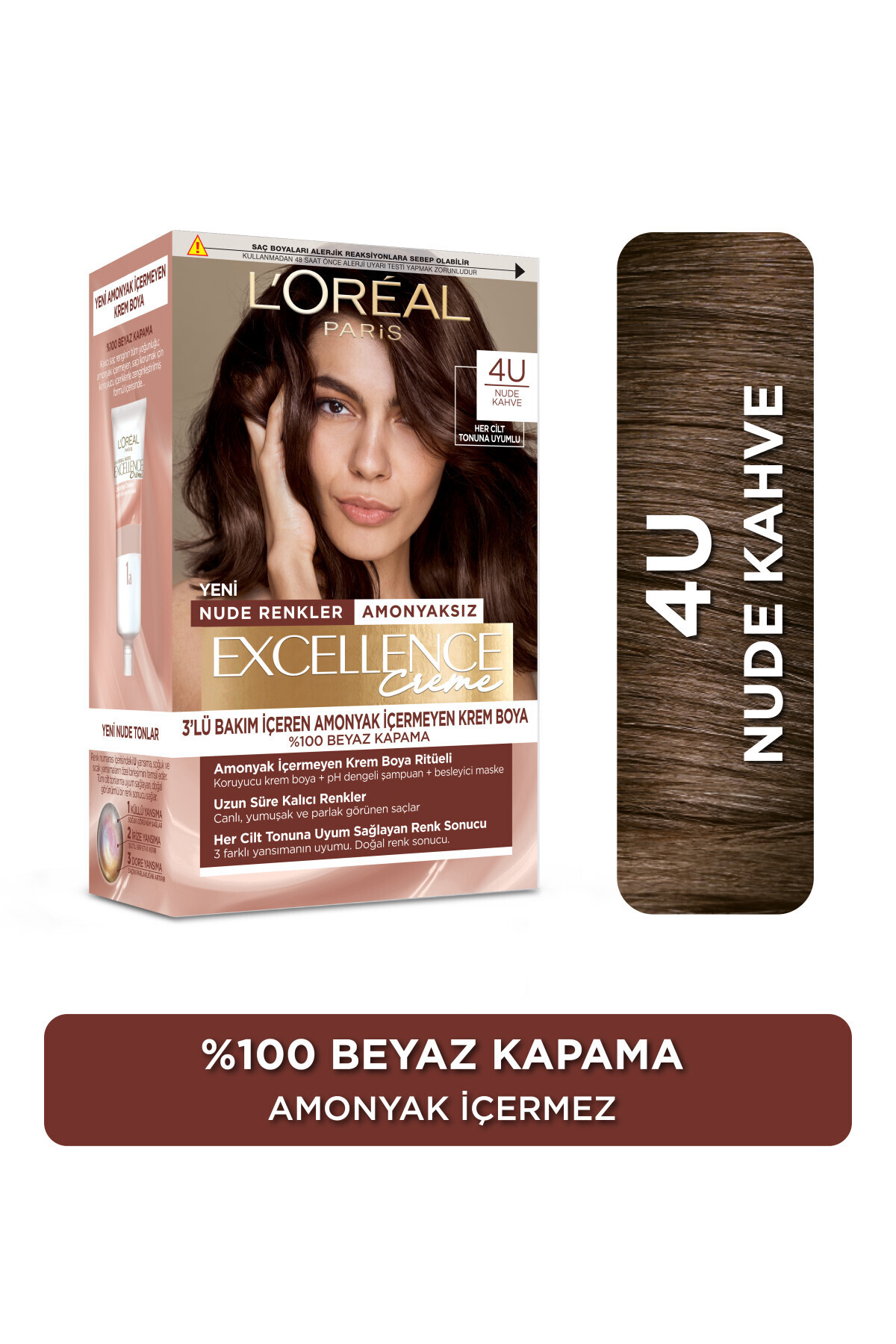 LOREAL PARİS EXCELLENCE CREME 4U NUDE KAHVE SAÇ BOYASI-