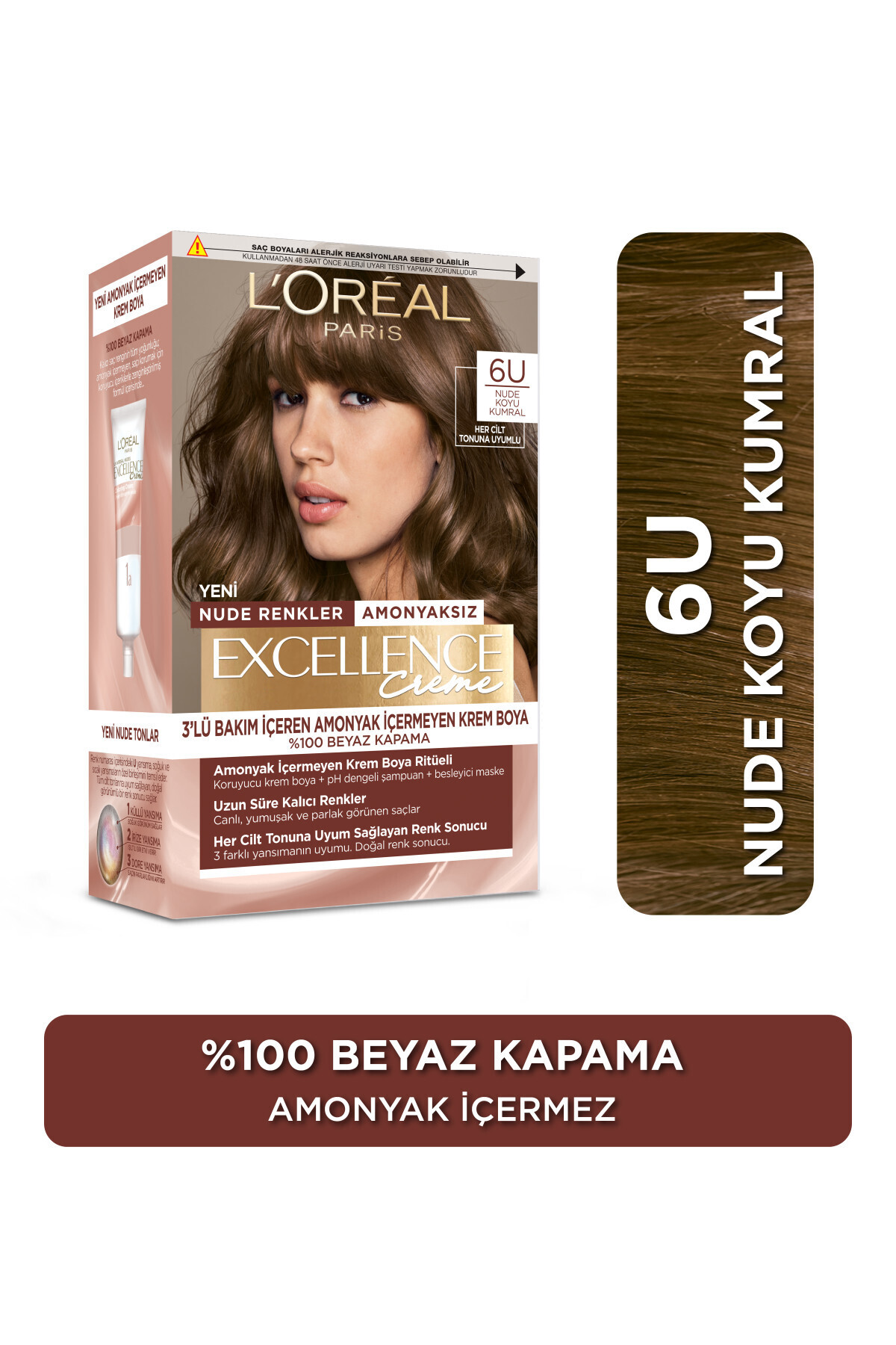 LOREAL PARİS EXCELLENCE CREME 6U KOYU KUMRAL SAÇ BOYASI-