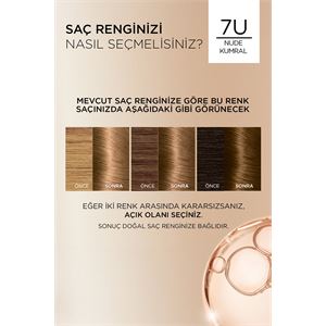 LOREAL EXCELLENCE CREME RENK SAÇ BOY 7U NUDE KUMRA-