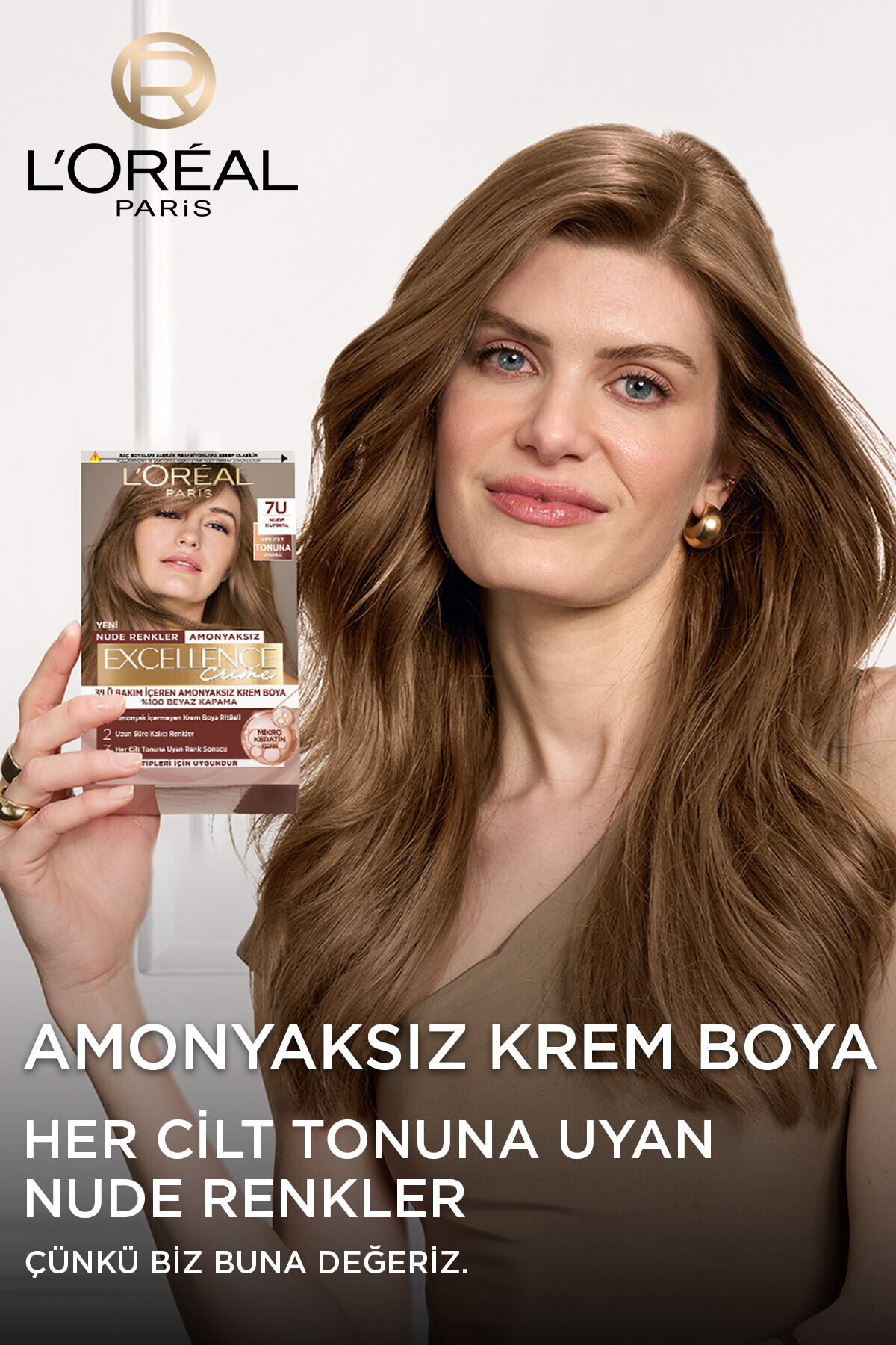 LOREAL EXCELLENCE CREME RENK SAÇ BOY 7U NUDE KUMRA-