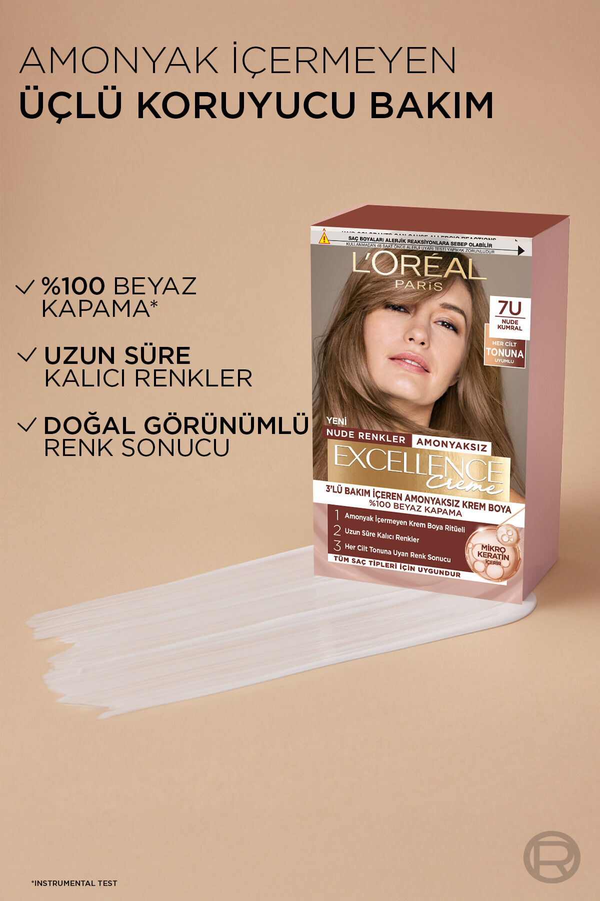 LOREAL EXCELLENCE CREME RENK SAÇ BOY 7U NUDE KUMRA-