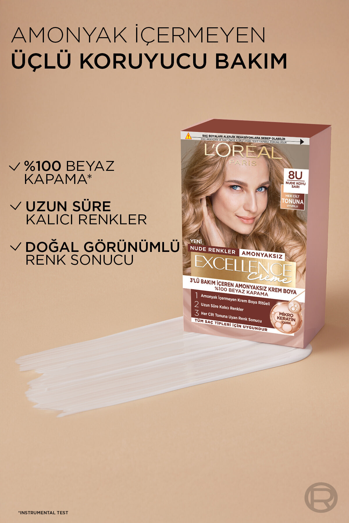 LOREAL PARİS EXCELLENCE CREME 8U KOYU SARI SAÇ BOYASI-