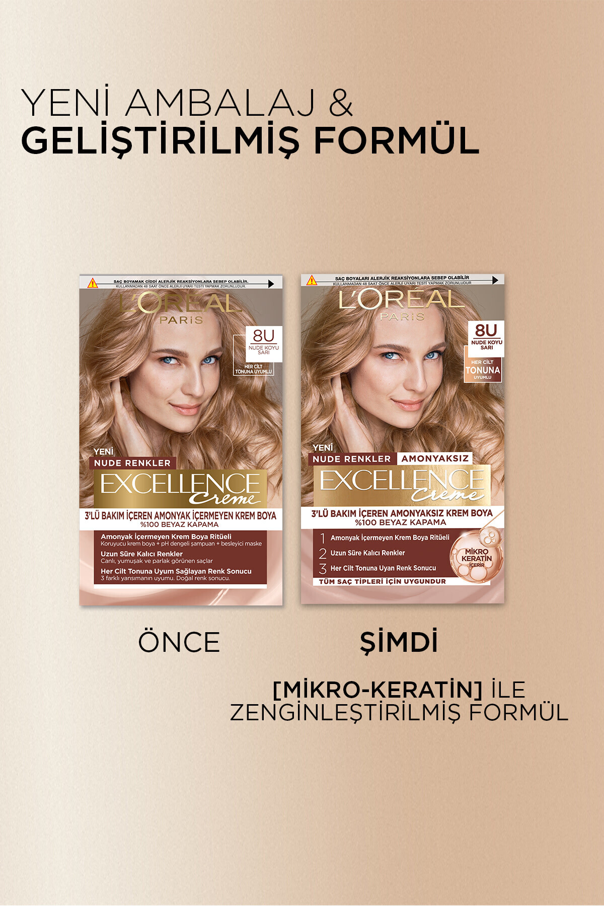 LOREAL PARİS EXCELLENCE CREME 8U KOYU SARI SAÇ BOYASI-