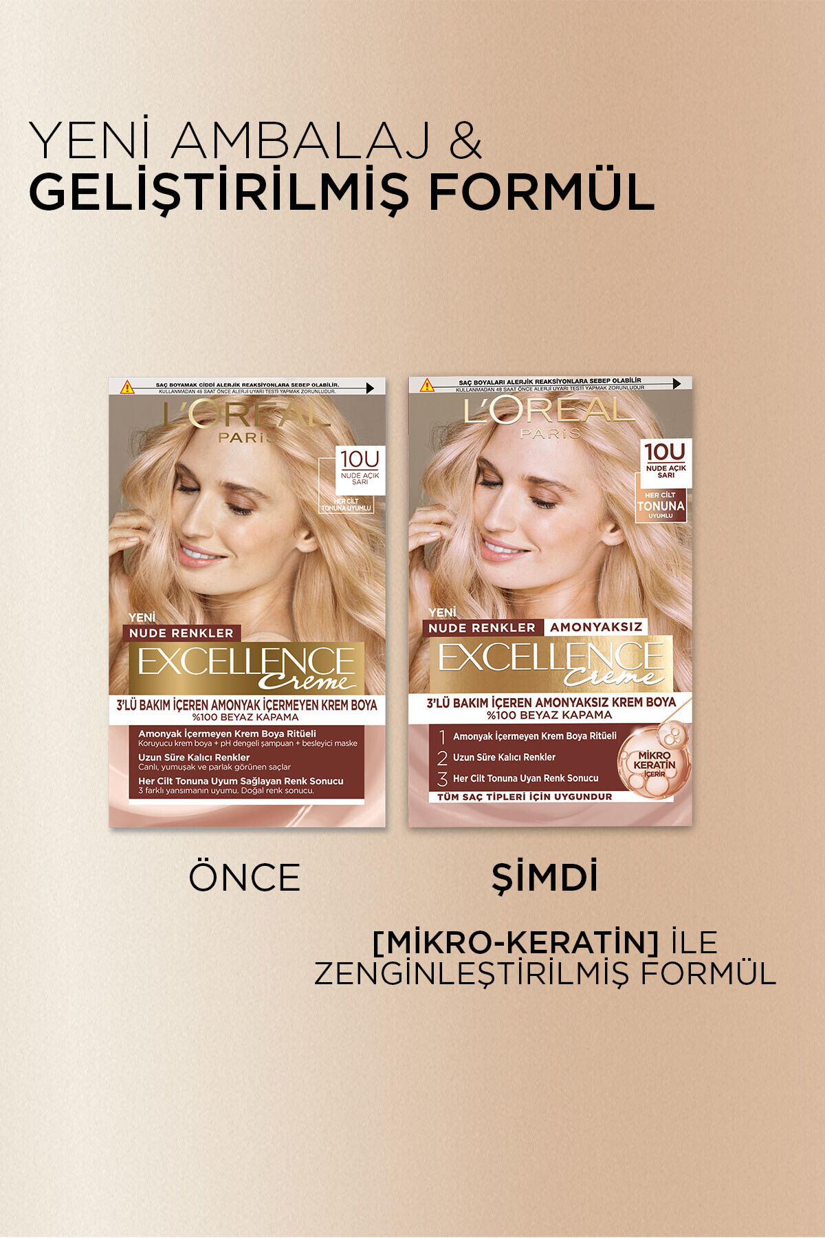 LOREAL PARİS EXCELLENCE CREME 10U AÇIK SARI SAÇ BOYASI-
