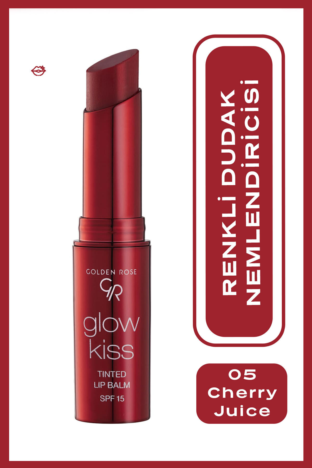 GOLDEN ROSE   GLOW KISS TINTED LIP BALM CHERRY JUICE NO 05-