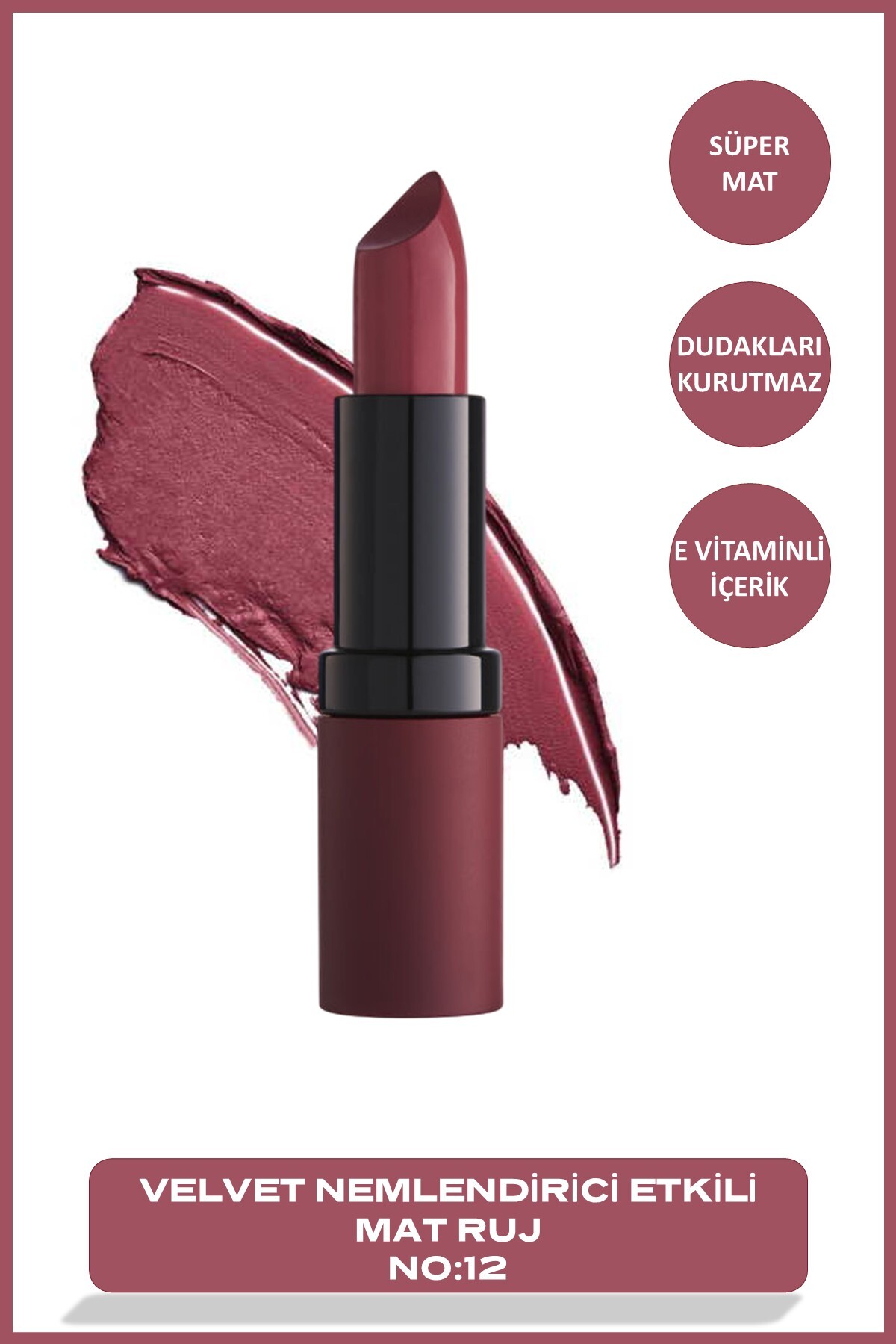 GOLDEN ROSE   VELVET MATTE LIPSTICK NO.12-