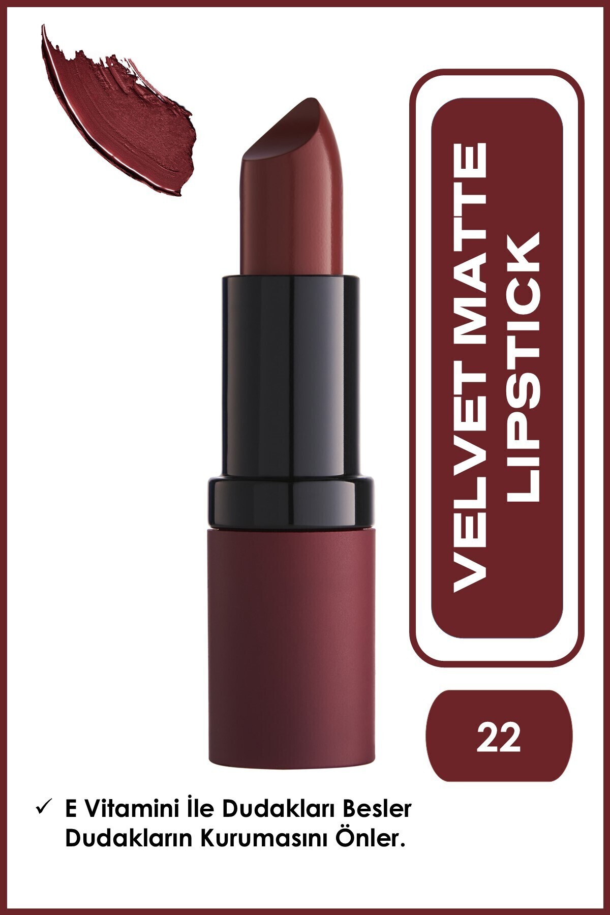 Golden Rose Mat Ruj - Velvet Matte Lipstick No: 22-