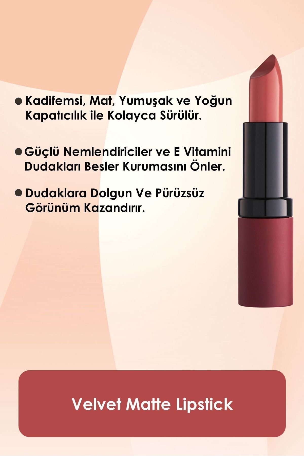 GOLDEN ROSE  VELVET MATTE LIPSTICK NO.27-