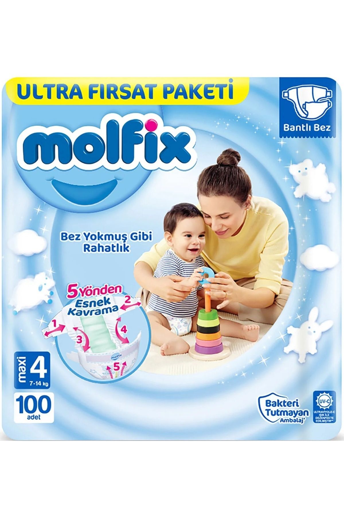 molfix Bebek Bezi Ultra Fırsat Paketi Maxi 4 No 100 Lü-