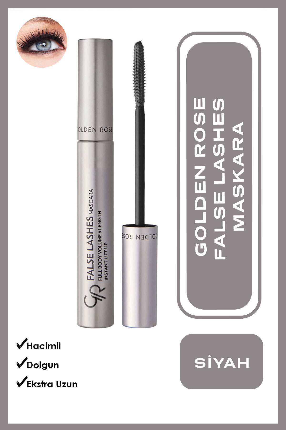 golden roseHacim Veren Siyah Maskara - False Lashes Mascara-