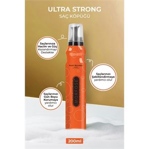 Morfose Ultra Strong Saç Köpüğü (TURUNCU) 200 ml-