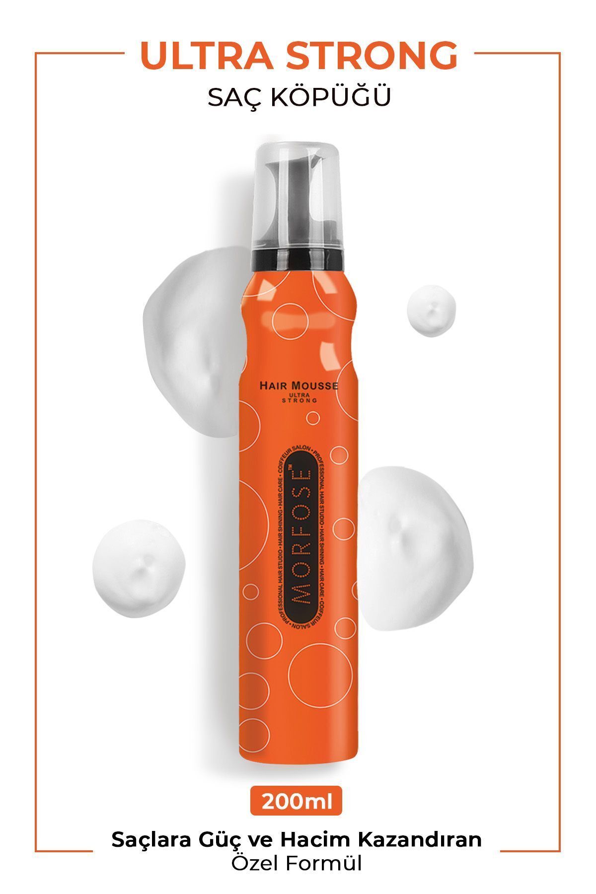 Morfose Ultra Strong Saç Köpüğü (TURUNCU) 200 ml-