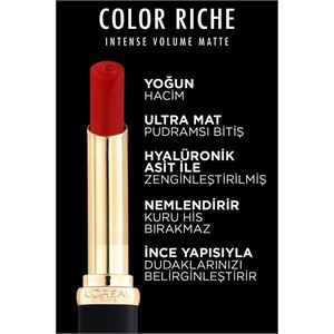 LOREAL PARİS COLOR RCHE INTENSE VOLME MATTE RUJ:346-