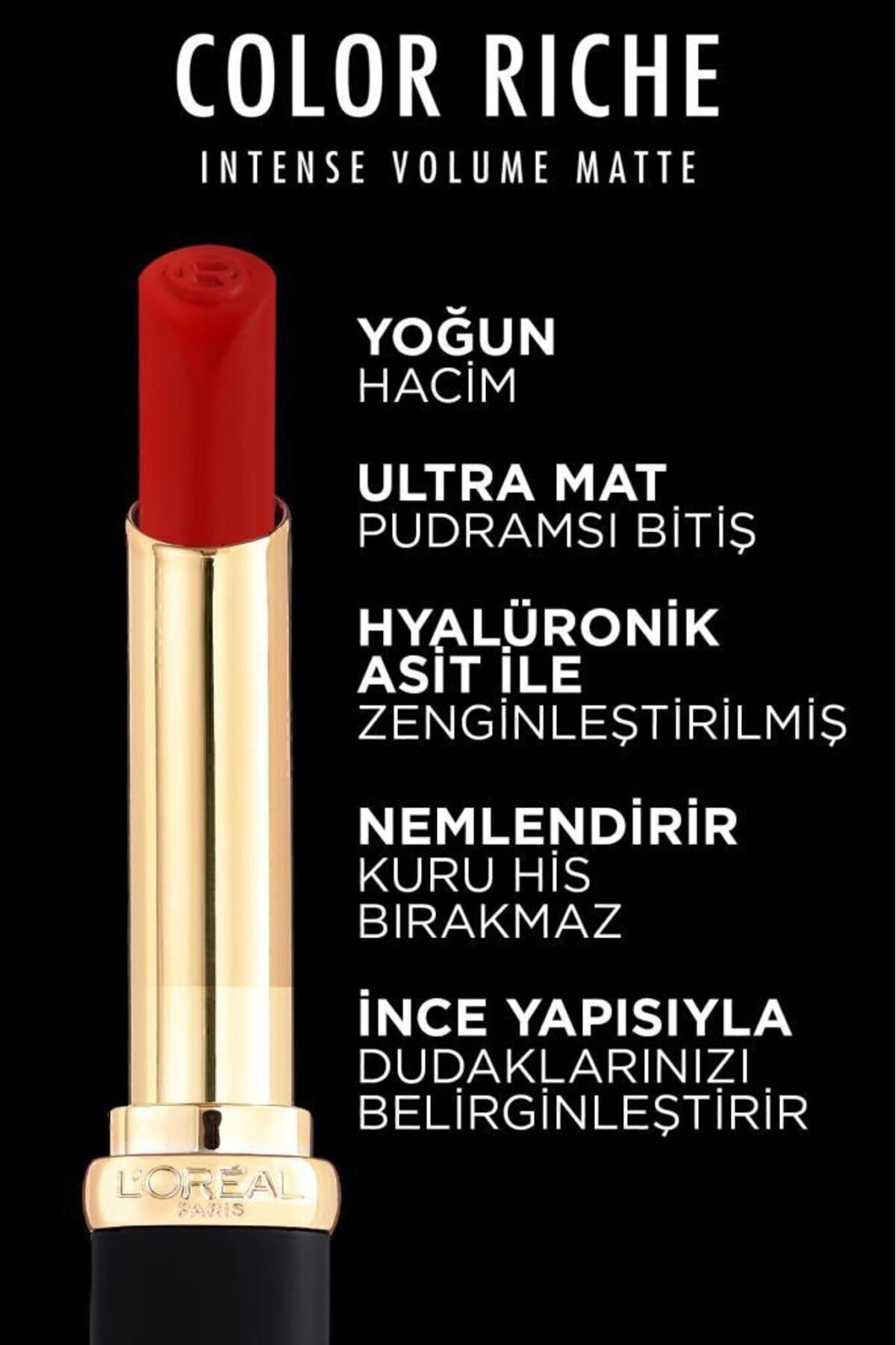 LOREAL PARİS COLOR RCHE INTENSE VOLME MATTE RUJ:603-