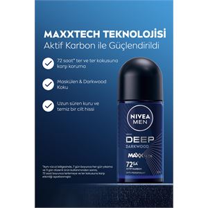 NİVEA MEN ERKEK ROLL-ON DEODORANT DEEP DİMENSİON 50ML-