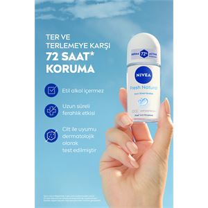 NİVEA KADIN FRESH NATURAL ROLL ON 50 ML-