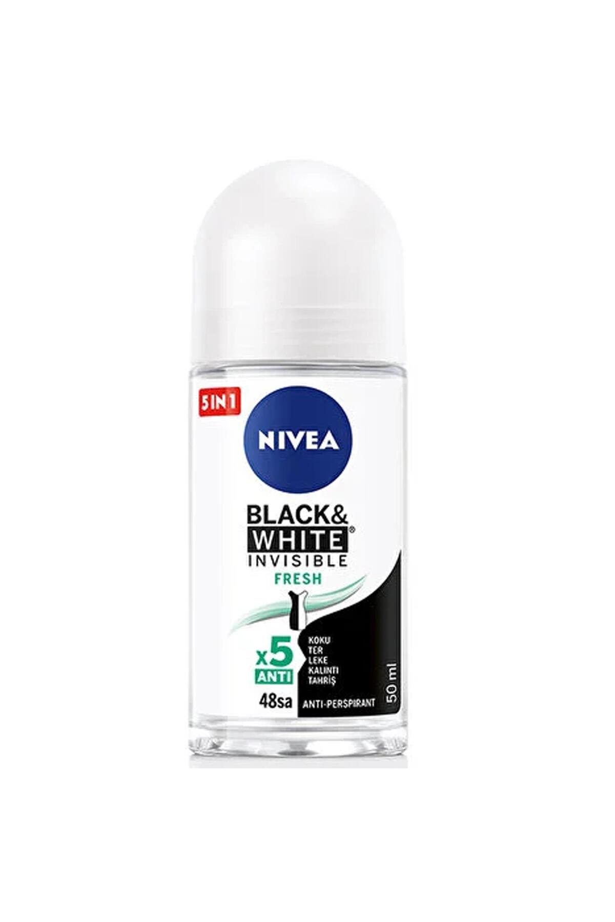 NİVEA KADIN  BLACK&WHİTE INVİSİBLE FRESH ROLL ON 50ML-