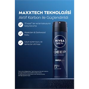 NİVEA MEN ERKEK  DEEPDİMENSON KARBON DEODORANT 150ML-