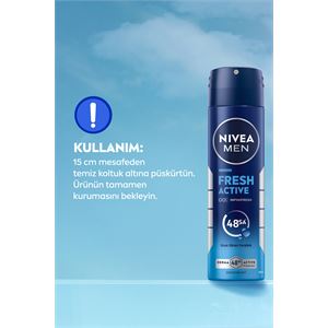 NİVEA MEN ERKEK SPREY DEODORANT FRESH ACTİVE 150ML-