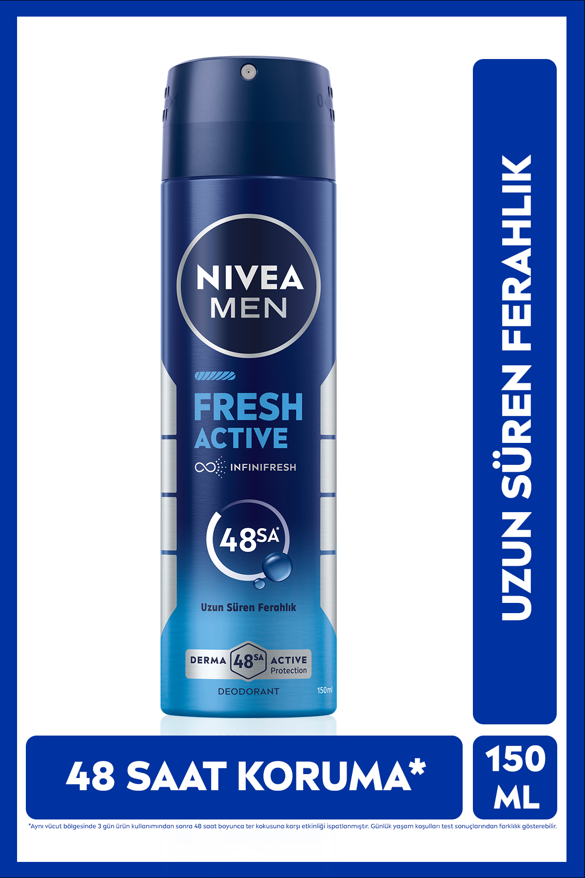 NİVEA MEN ERKEK SPREY DEODORANT FRESH ACTİVE 150ML-