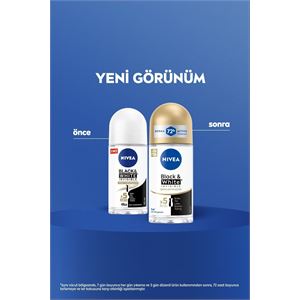 NİVEA  BLACK WHİTE IPEKSİ PÜRÜSZ ROLL 50ML-