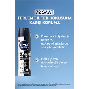 NİVEA INVİSİBLE BLACK&WHİTE ERKEK DEODORANT 150 ML-