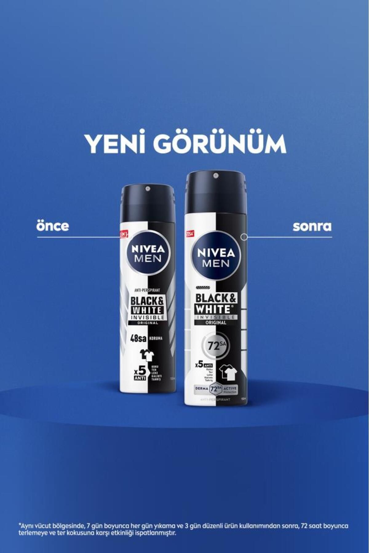 NİVEA INVİSİBLE BLACK&WHİTE ERKEK DEODORANT 150 ML-