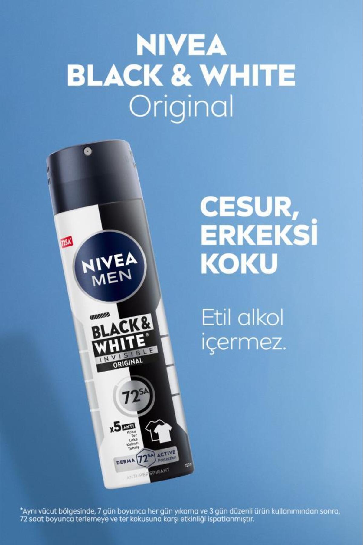 NİVEA INVİSİBLE BLACK&WHİTE ERKEK DEODORANT 150 ML-