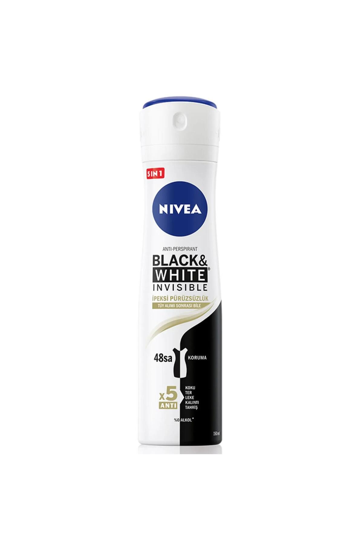 NİVEA KADIN  BLACKWHİTE INVİSİBLE İPEKSİ DEODORANT 150ML-