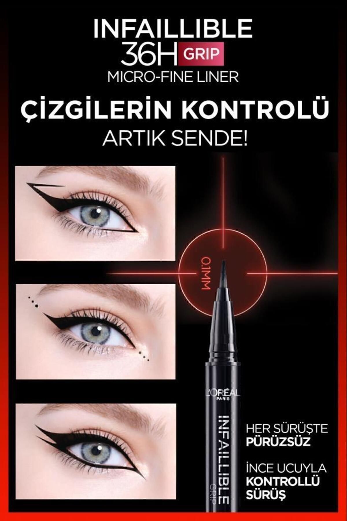 LORÉAL PARİS INFAİLBLE GRİP MİCRO FİNE EYELİNER 01-