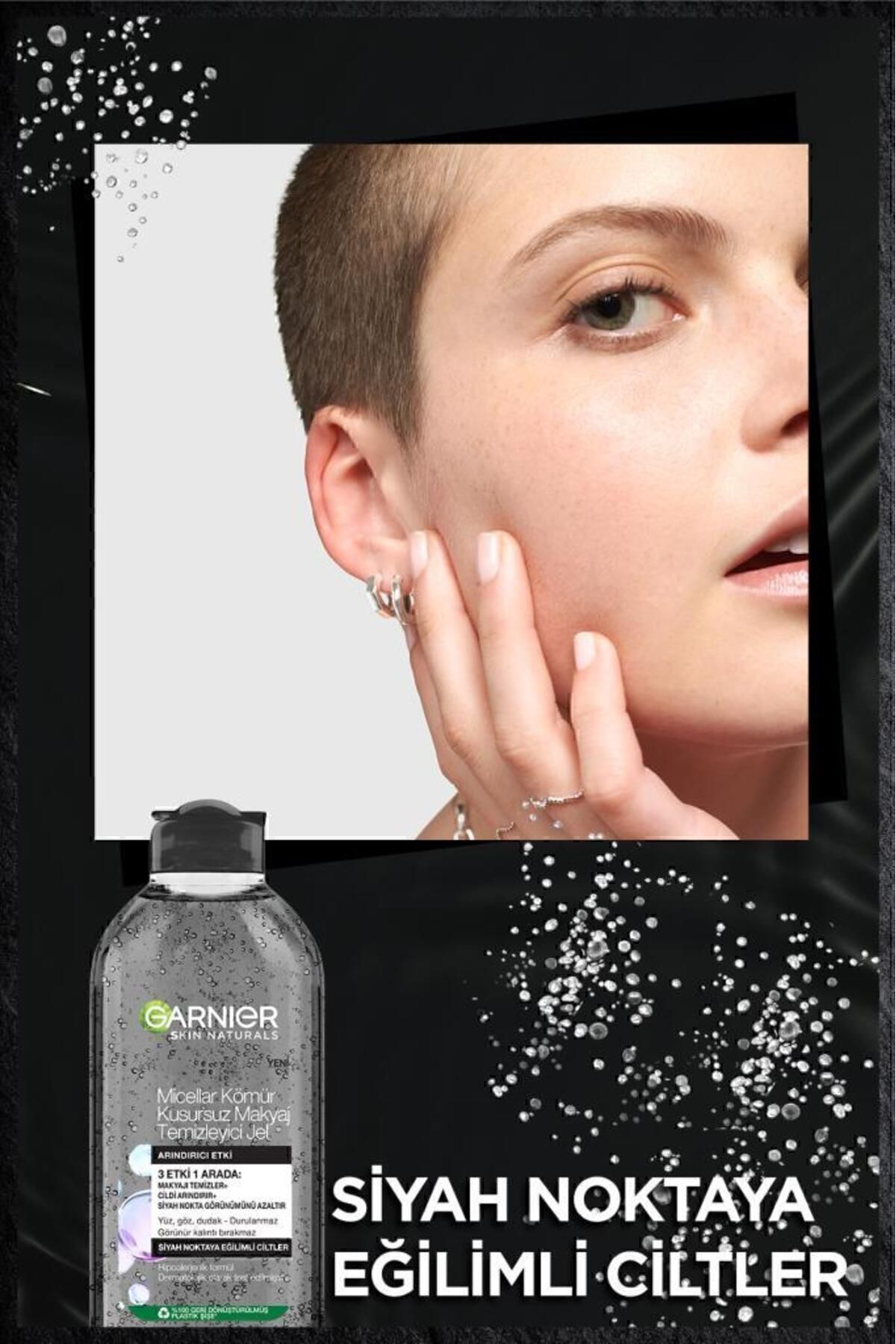 GARNİER MİCELLAR KÖMÜR KUSURSUZ MAKYAJ TEMİZLEYİCİ JEL 400-