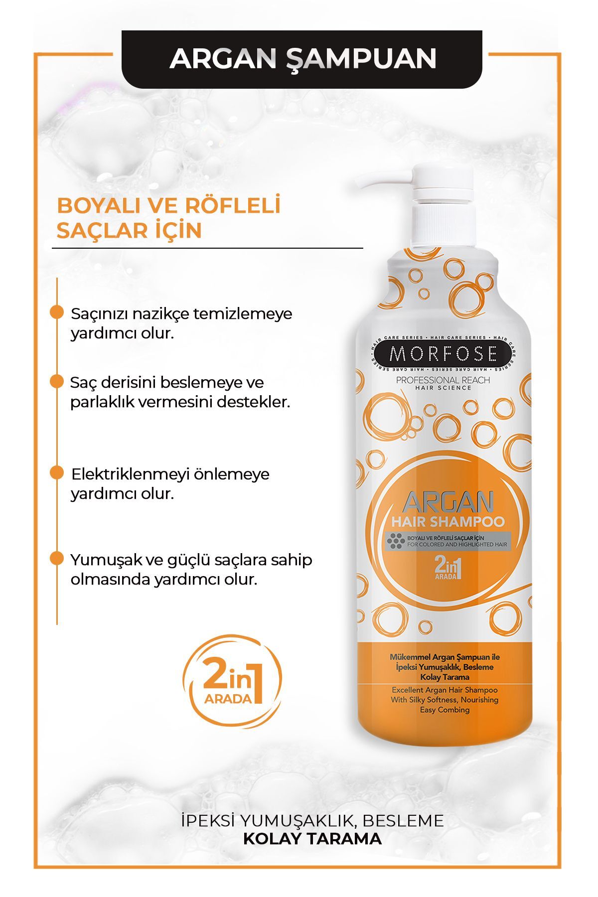 MORFOSE ARGAN ŞAMPUAN 1000 ML-
