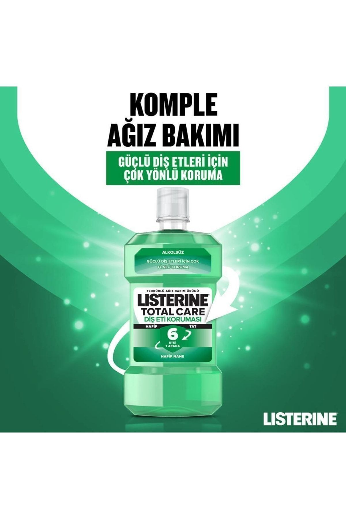 LİSTERİNE DİŞ VE DİŞ ETİ KORUMASI HAFİF TAT AĞIZ BAKIM SUYU 250 ML-