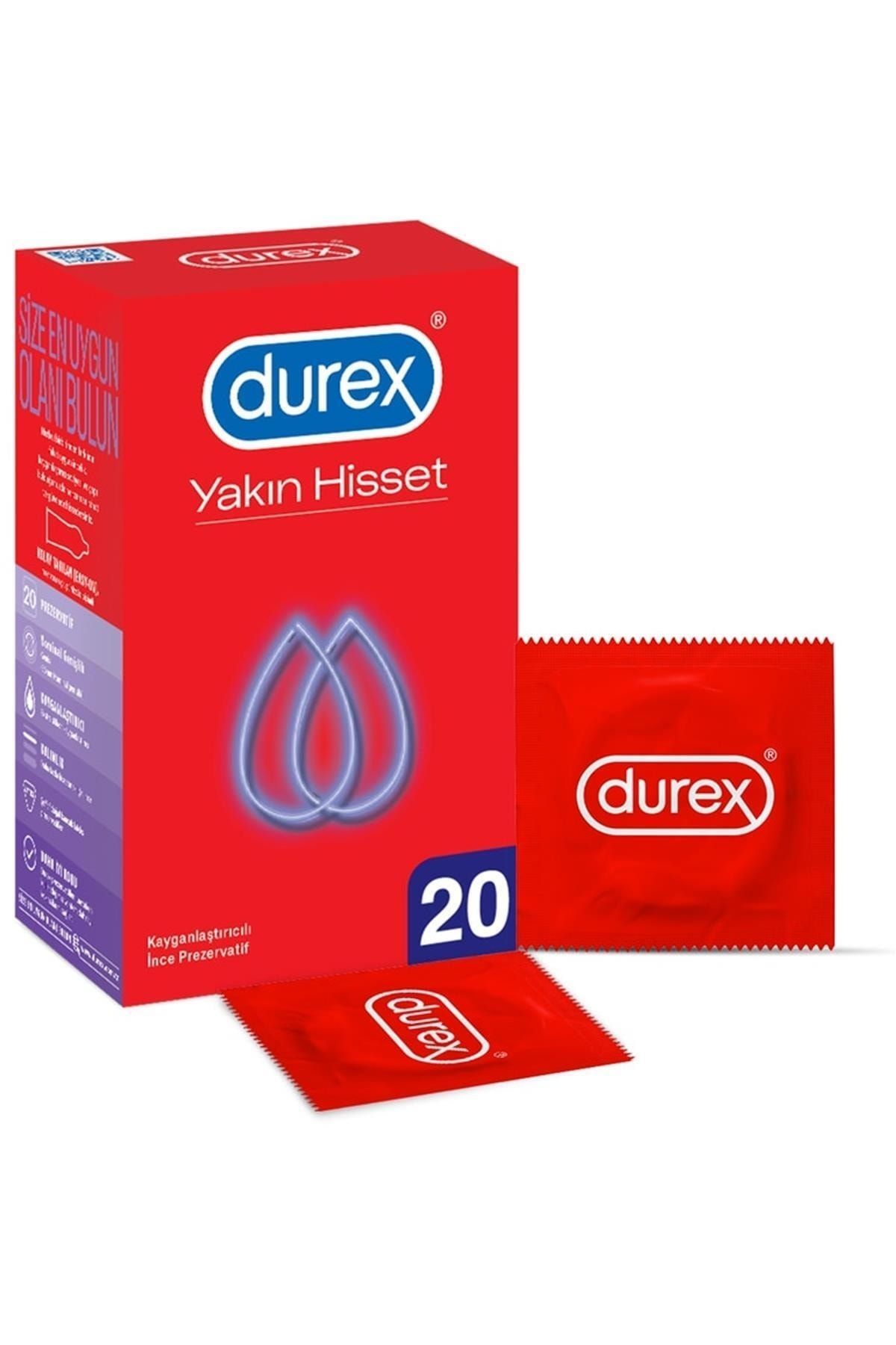DUREX YAKIN HİSSET INCE PREZERVATİF 20Lİ-