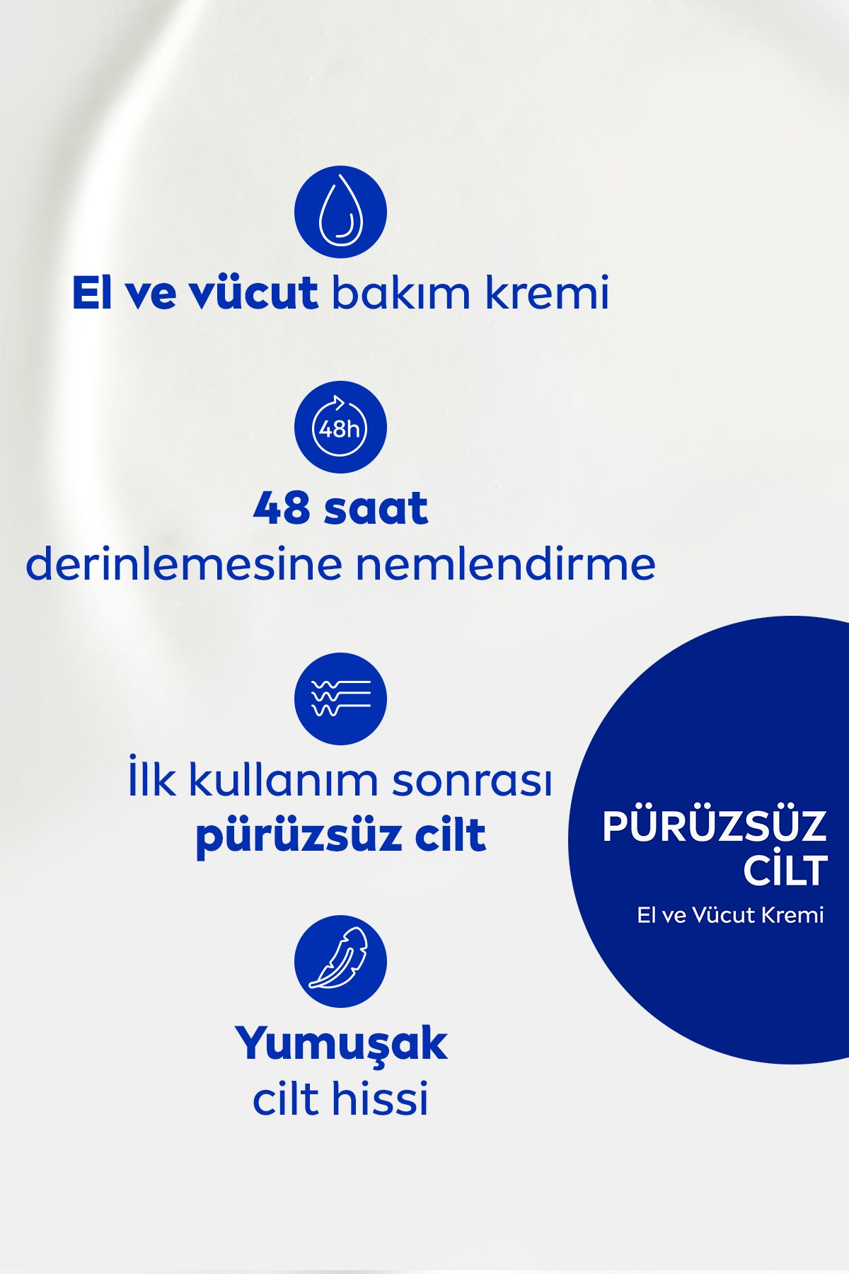 NİVEA PÜRÜZSÜZLEŞTİRİCİ EL & VÜCUT BAKIM KREMİ 400ML-