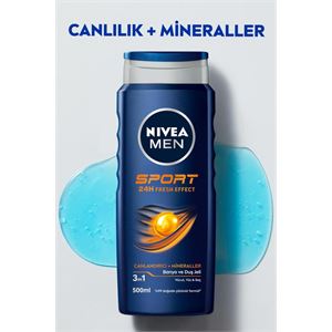 NİVEA MEN SPORT İÇİN SAÇ VE VÜCUT ŞAMPUAN 500ML-