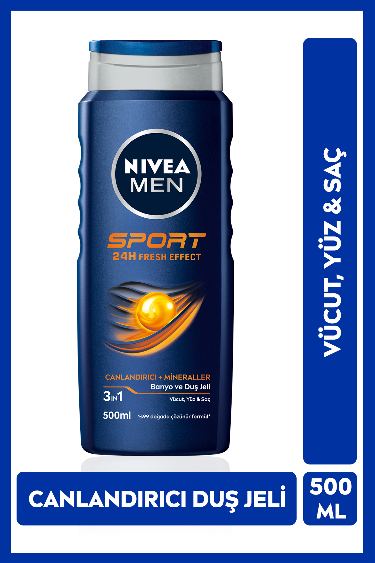NİVEA MEN SPORT İÇİN SAÇ VE VÜCUT ŞAMPUAN 500ML-