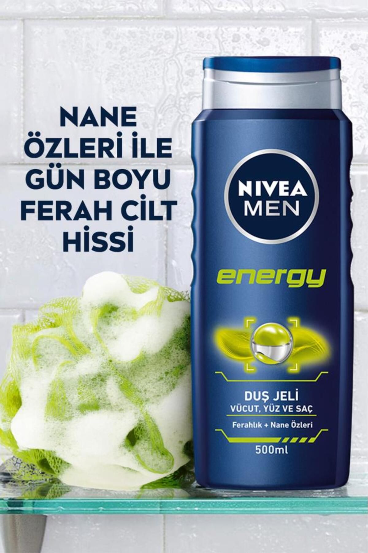 NİVEA MEN ENERGY 3Ü 1 ARADA KOMPLE DUŞ JELİ 500ML-