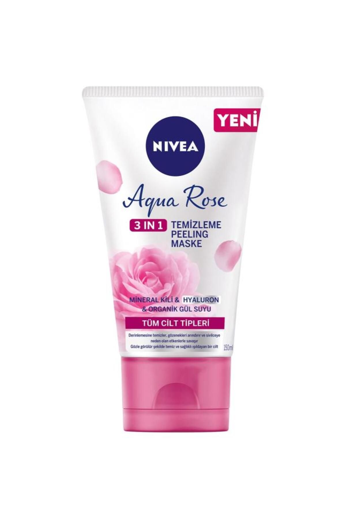 NİVEA AQUA ROSE 3Ü1 ARADA YÜZ TEMİZLEME PEELİNG 150ML-