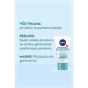 NİVEA SİVİLCE KARŞITI BEYAZ KİL MASKESİ 150 ML-