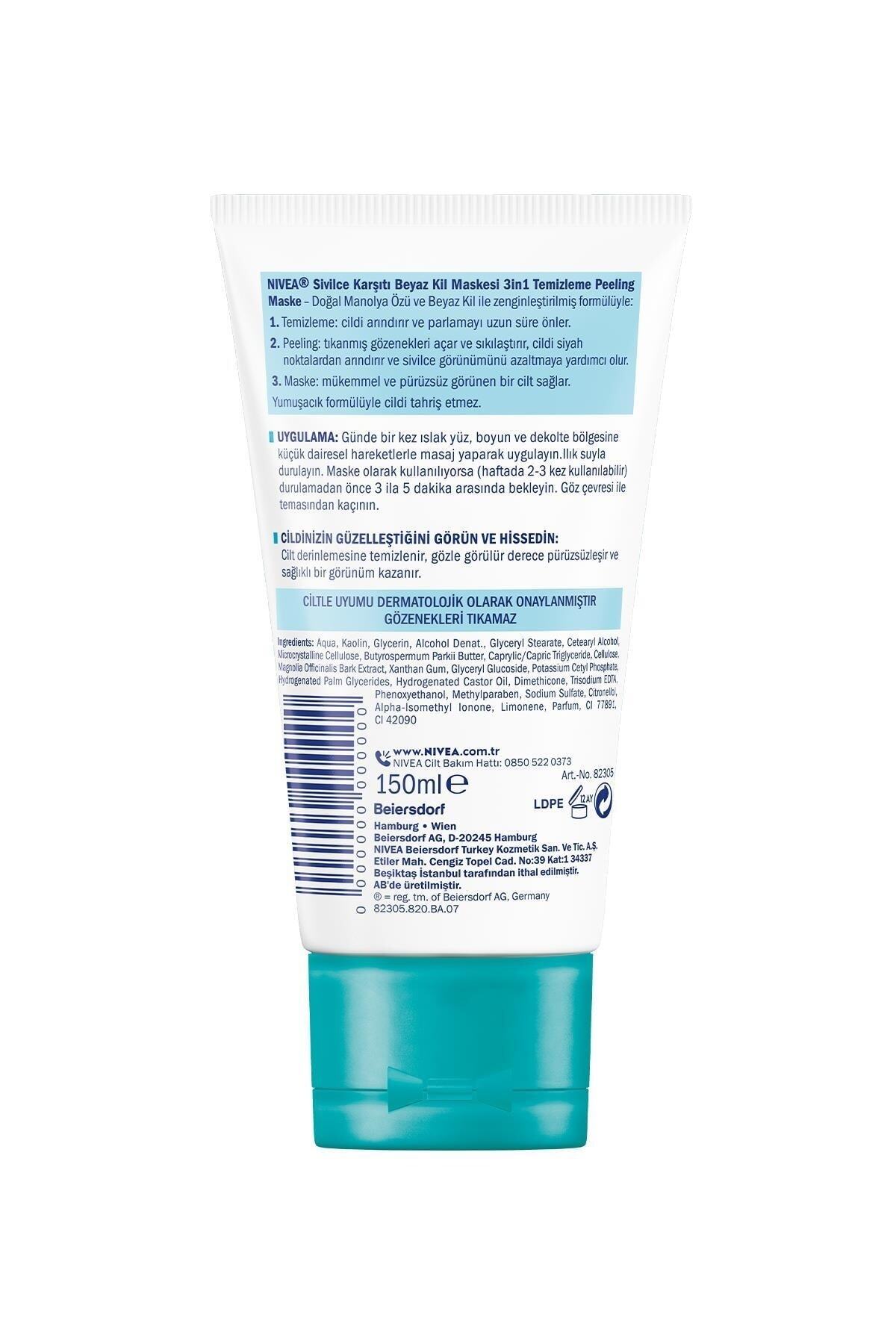 NİVEA SİVİLCE KARŞITI BEYAZ KİL MASKESİ 150 ML-