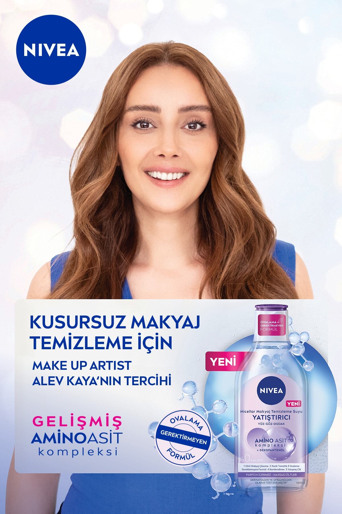 NİVEA YATIŞTIRICI MİCELLAR MAKYAJ TEMİZLEME SUYU 400ML-