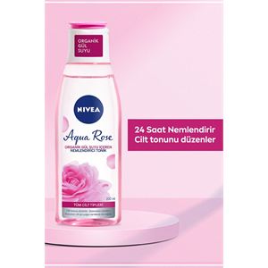 NİVEA AQUAROSE ORGANİK GÜL SUYU NEMLENDİRİCİ TONİK 200ML-