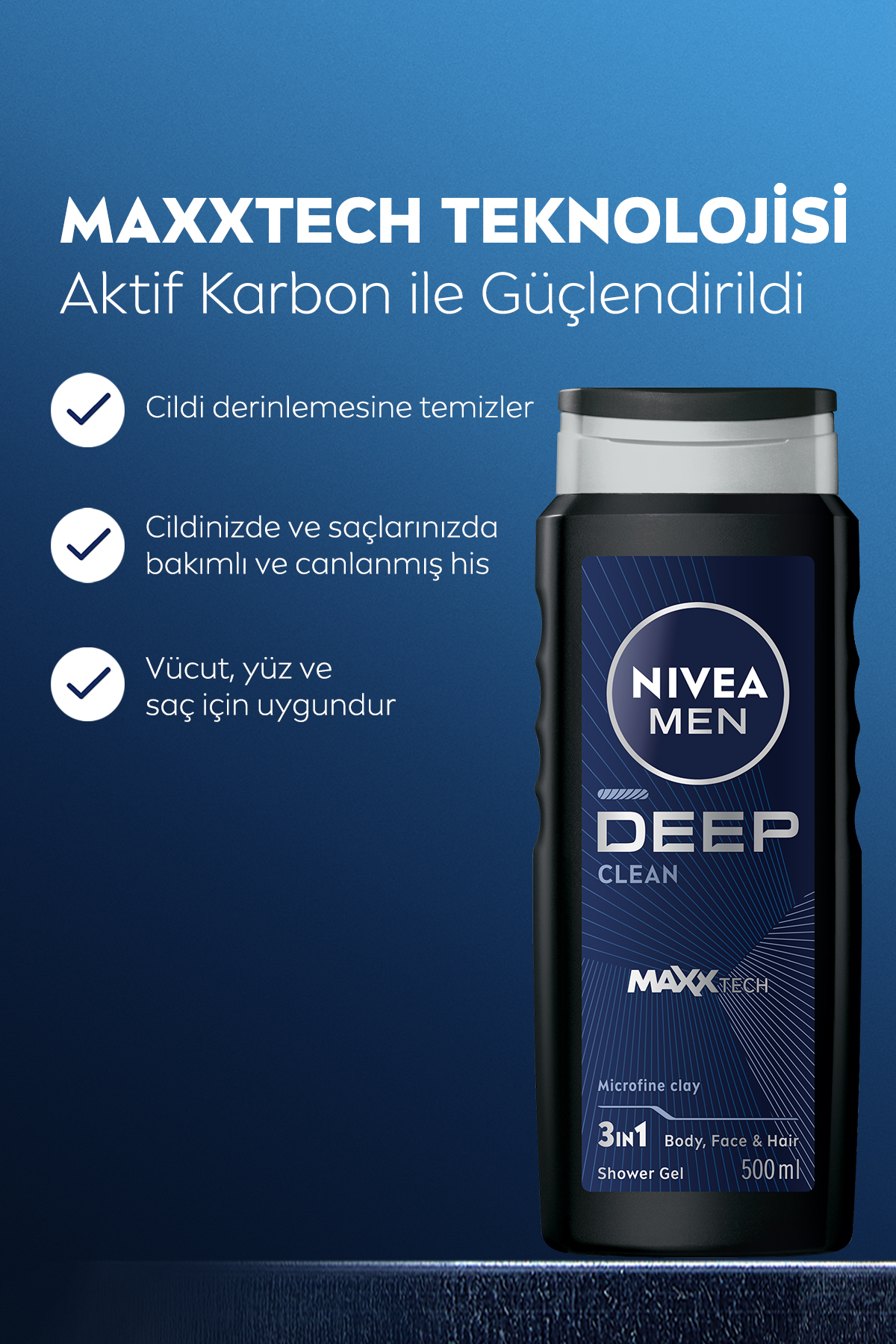 NİVEA  DEEP DİMENSİON 400 DUŞ JELİ 500ML-