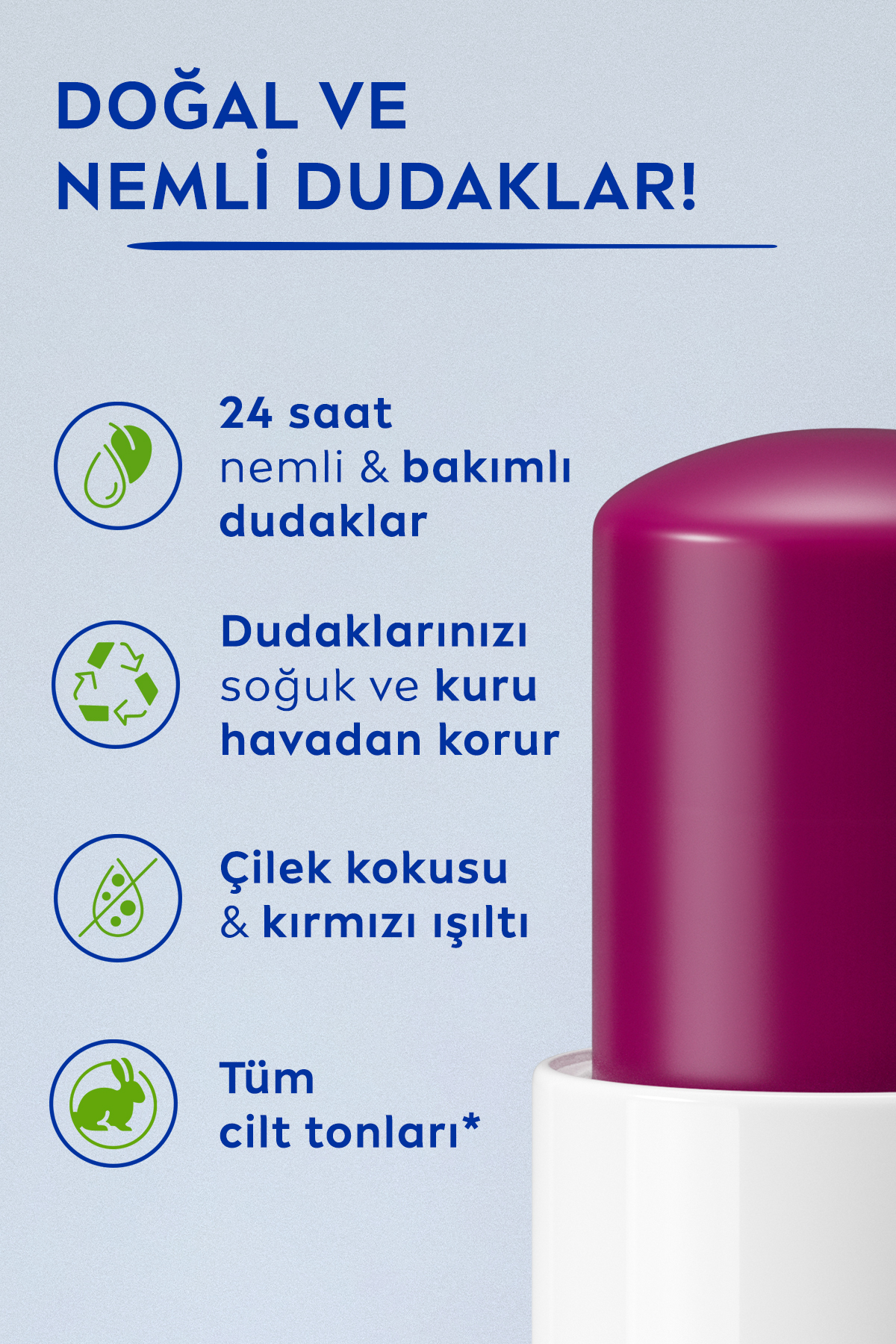 Nivea Böğürtlen Dudak Bakım Kremi 4,8gr-