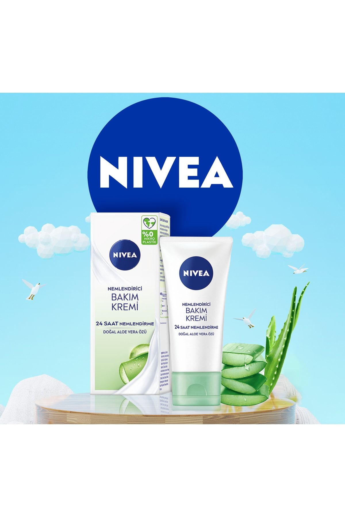 NİVEA ALOE VERA ÖZLÜ NEMLENDİRİCİ BAKIM KREMİ 50ML-
