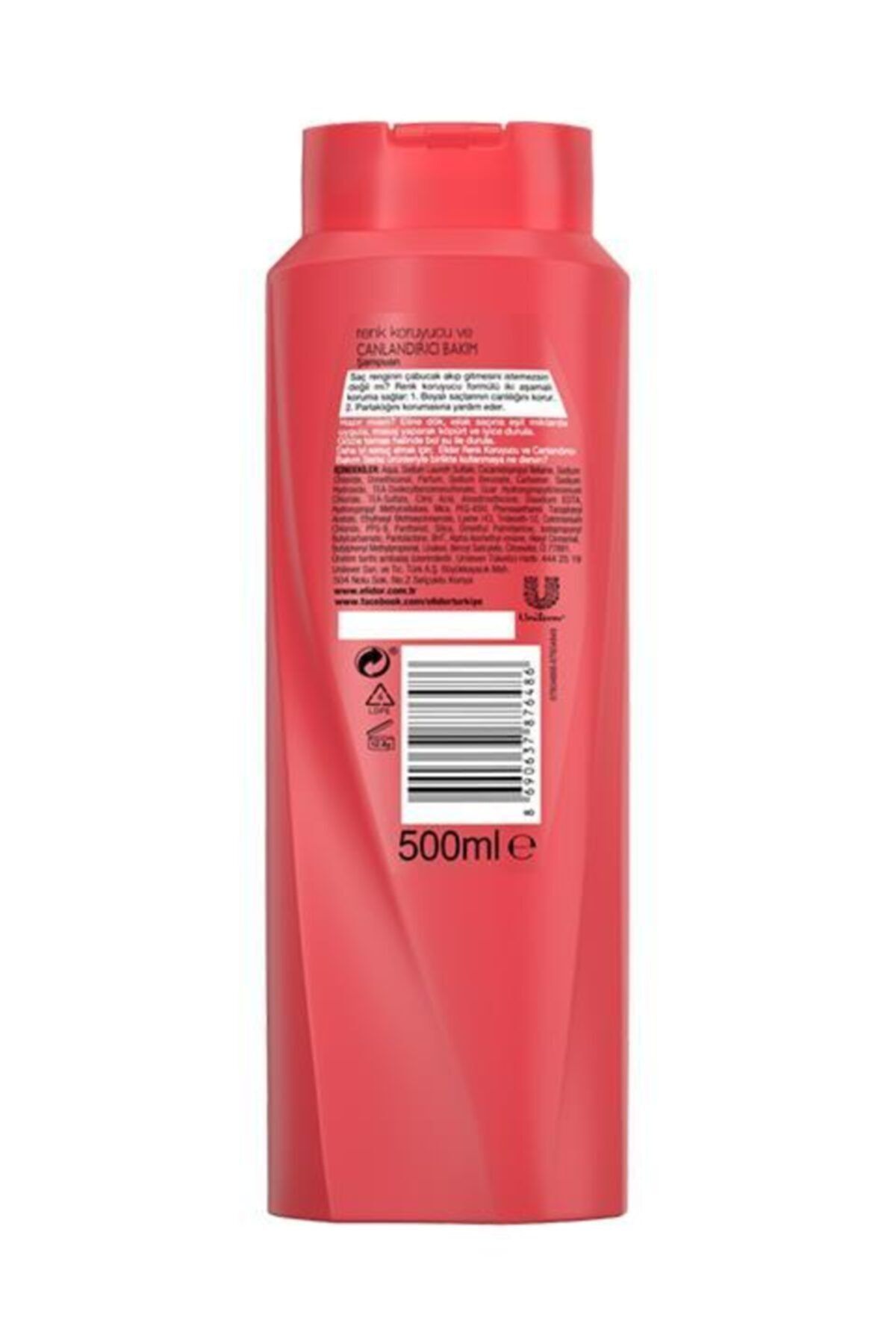 ELİDOR RENK KORUYCUVECANLANDIRCI BAKIM ŞAMPUAN 500ML-