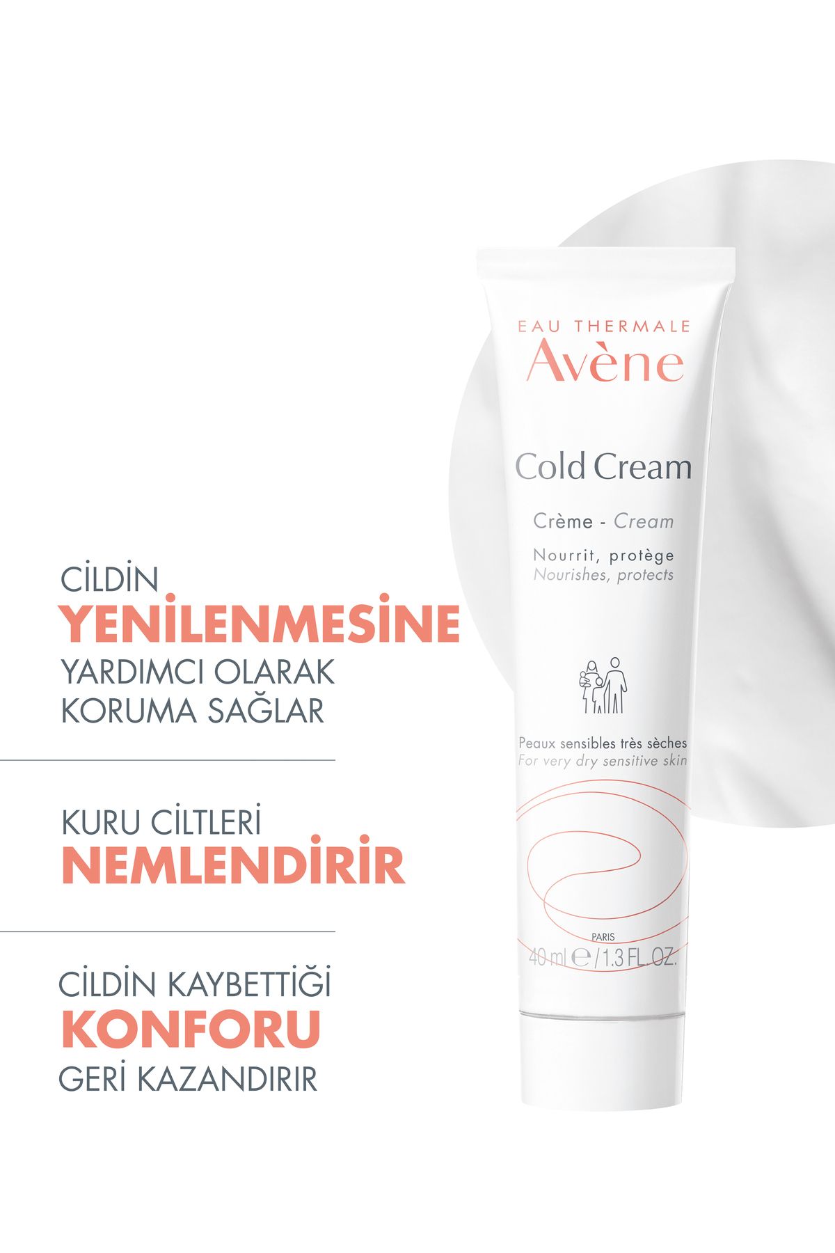AVENE COLD CREAM KURU CİLTLER IÇİN BAKIM KREMİ 40-